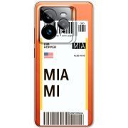 Прозорий чохол BoxFace Realme GT 7 Pro Ticket Miami