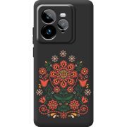 Чорний чохол BoxFace Realme GT 7 Pro Ukrainian Ornament