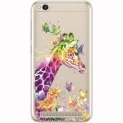 Прозрачный чехол Uprint Xiaomi Redmi 5A Colorful Giraffe