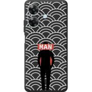 Чорний чохол BoxFace Realme Note 60 Man Pattern