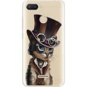 Прозрачный чехол Uprint Xiaomi Redmi 6 Steampunk Cat