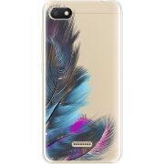 Прозрачный чехол Uprint Xiaomi Redmi 6A Feathers