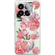 Прозорий чохол BoxFace Xiaomi 15 Peony Watercolor Style