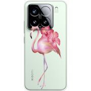 Прозорий чохол BoxFace Xiaomi 15 Floral Flamingo