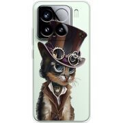 Прозорий чохол BoxFace Xiaomi 15 Steampunk Cat