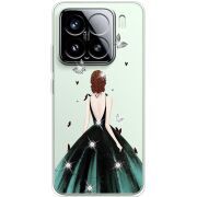 Чохол зі стразами Xiaomi 15 Girl in the green dress