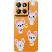 Прозорий чохол BoxFace Motorola G15 Power с 3D-глазками Mouse