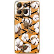 Прозорий чохол BoxFace Motorola G15 Power Cotton flowers