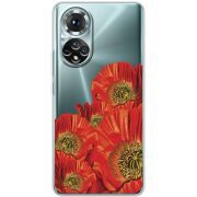 Прозорий чохол BoxFace Honor 50 Red Poppies