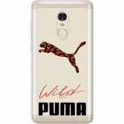 Прозрачный чехол Uprint Xiaomi Redmi Note 4x Wild Cat