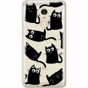 Прозрачный чехол Uprint Xiaomi Redmi Note 4x с 3D-глазками Black Kitty