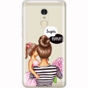 Прозрачный чехол Uprint Xiaomi Redmi Note 4x Super Mama and Daughter