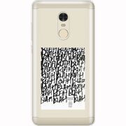 Прозрачный чехол Uprint Xiaomi Redmi Note 4x Blah Blah