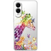 Прозорий чохол BoxFace Samsung Galaxy S25 Edge Colorful Giraffe