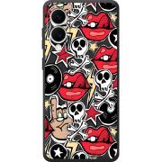 Чорний чохол BoxFace Samsung Galaxy S25 Edge Rock Graffiti