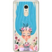 Прозрачный чехол Uprint Xiaomi Redmi Note 4 Blue Hair