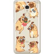 Прозрачный чехол Uprint Xiaomi Redmi Note 4 с 3D-глазками Pug