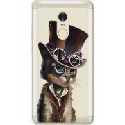 Прозрачный чехол Uprint Xiaomi Redmi Note 4 Steampunk Cat