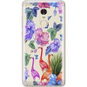 Прозрачный чехол Uprint Xiaomi Redmi Note 4 Flamingo