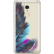Прозрачный чехол Uprint Xiaomi Redmi Note 4 Feathers