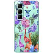 Прозорий чохол BoxFace Infinix Hot 50 Pro Plus Flamingo