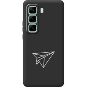 Чорний чохол BoxFace Infinix Hot 50 Pro Plus Paper Plane