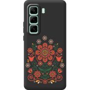 Чорний чохол BoxFace Infinix Hot 50 Pro Plus Ukrainian Ornament