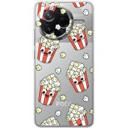 Прозорий чохол BoxFace Poco F7 Pro с 3D-глазками Popcorn