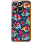 Чохол BoxFace Moto Edge 60 Flying Elephants