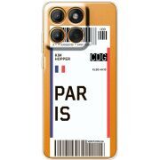 Прозорий чохол BoxFace Moto Edge 60 Ticket Paris