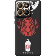 Чорний чохол BoxFace Moto Edge 60 RedWhite Coffee
