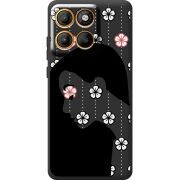Чорний чохол BoxFace Moto Edge 60 Flower Hair