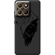 Чорний чохол BoxFace Moto Edge 60 Wolf and Raven