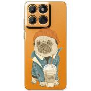 Прозорий чохол BoxFace Moto Edge 60 Fusion Dog Coffeeman