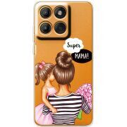 Прозорий чохол BoxFace Moto Edge 60 Fusion Super Mama and Daughter