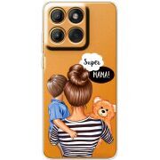 Прозорий чохол BoxFace Moto Edge 60 Fusion Super Mama and Son