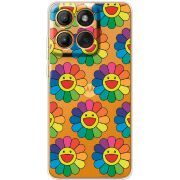 Прозорий чохол BoxFace Moto Edge 60 Fusion Hippie Flowers