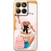 Прозорий чохол BoxFace Moto Edge 60 Fusion Travel Girl