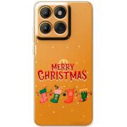 Прозорий чохол BoxFace Moto Edge 60 Fusion Merry Christmas