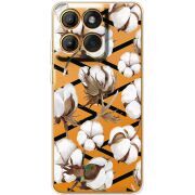 Прозорий чохол BoxFace Moto Edge 60 Fusion Cotton flowers