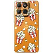 Прозорий чохол BoxFace Moto Edge 60 Pro с 3D-глазками Popcorn