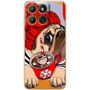 Прозорий чохол BoxFace Moto Edge 60 Pro Winter Puggy