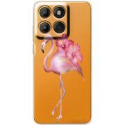 Прозорий чохол BoxFace Moto Edge 60 Pro Floral Flamingo