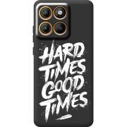 Чорний чохол BoxFace Moto Edge 60 Pro Hard Times Good Times