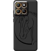 Чорний чохол BoxFace Moto Edge 60 Pro Horse