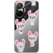 Прозорий чохол BoxFace Poco F7 с 3D-глазками Mouse