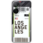 Прозорий чохол BoxFace Poco F7 Ticket Los Angeles