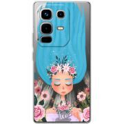 Прозорий чохол BoxFace Infinix Note 50 Blue Hair