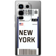 Прозорий чохол BoxFace Infinix Note 50 Pro Ticket New York