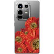 Прозорий чохол BoxFace Infinix Note 50 Pro Red Poppies
